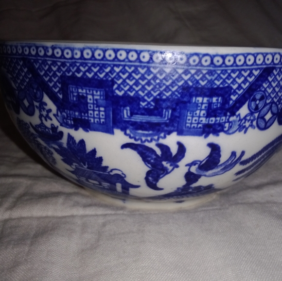 Vintage Blue And White Asian Rice Oriental Bowl Made in Japan - Picture 2 of 11